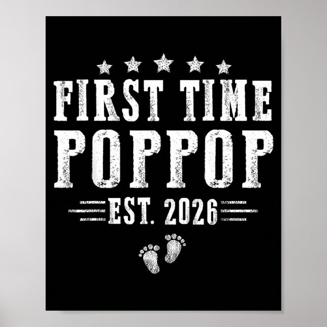 First Time Pp Est.2026 Father's Day Promoted To Pa Poster (Vorne)