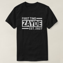 First Time Zayde Est. 2027 Jewish Grandpa Gift T-Shirt