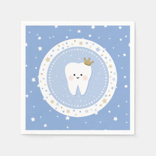 First Tooth and Stars Paper Napkin Serviette