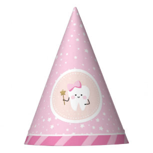 First Tooth Baby Pink Girl Party Hat Partyhütchen