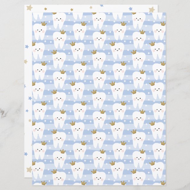 First Tooth Doppelseitiges Scrapbooking (Vorne/Hinten)