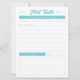 First Tooth Letter Feiertagskarte
