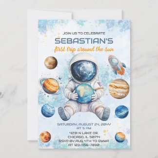 First Trip Around the Sun 1st Birthday Einladung