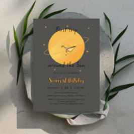 First Trip Around The Sun Paper Airplane Birthday Einladung