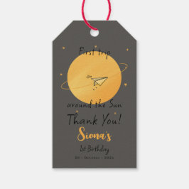 First Trip Around The Sun Paper Airplane Birthday Geschenkanhänger