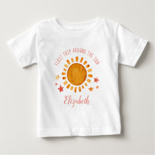  First Trip Around The Sun- Sunshine 1st Birthday Baby T-shirt