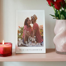 First Valentine ist als Mr & Mrs Minimal Couple Fo Fotoplatte