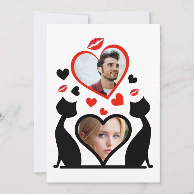 First Valentine ist Herr & Frau. Feiertagskarte (Vorderseite)