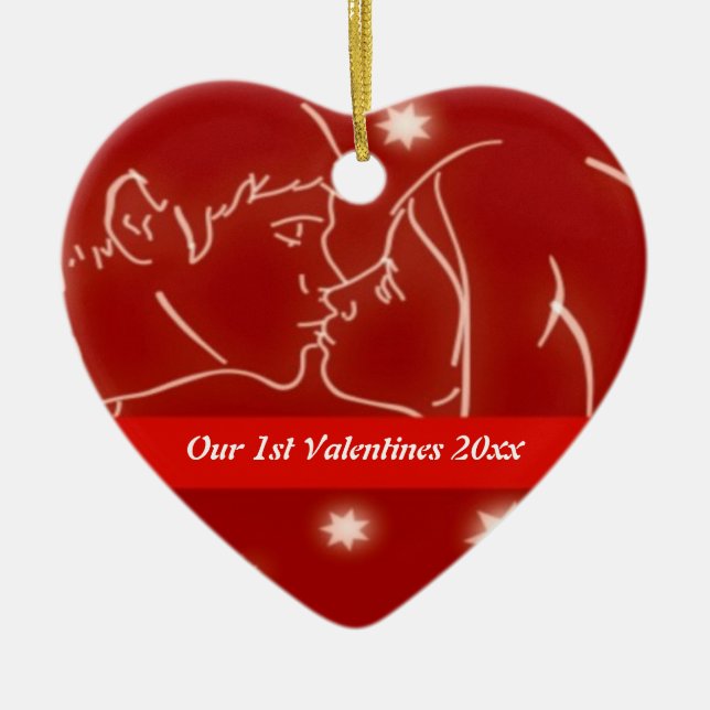 First Valentines Heart Ornament (Vorne)
