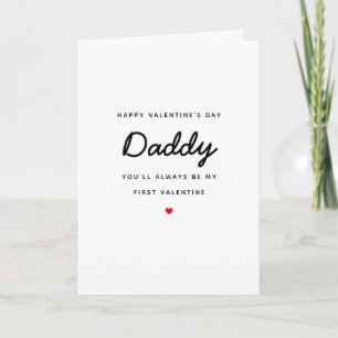 First Valentines Liebe Neuborn Baby Daddy Vater Ca Karte