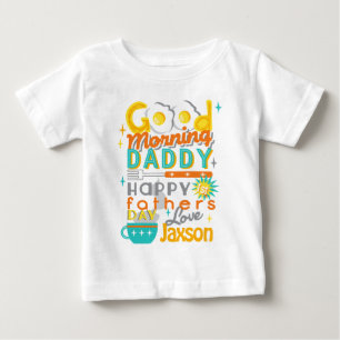 First Vathers Day Baby Tshirt Retro