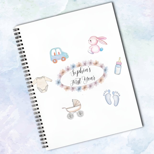 First Year Baby  – A Sweet Notebook for Mom Notizbuch (Von Creator hochgeladen)