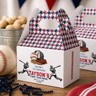 First Year Down Baseball 1. Geburtstagsfeier Geschenkschachtel