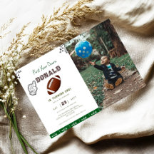 First Year Down Football 1st Birthday 