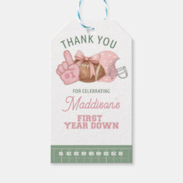 FIRST year down, Football Birthday, ONE Geschenkanhänger