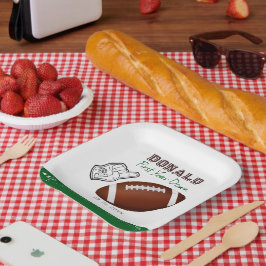 First Year Down Football Birthday  Pappteller