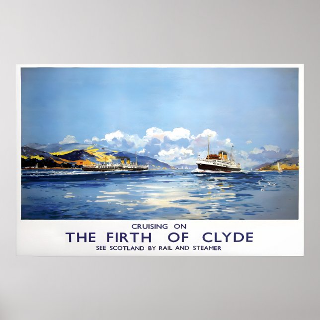 Firth of Clyde Schottland Poster Vintage Reise (Vorne)