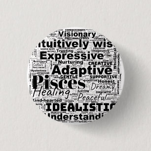 Fisces Word Cloud Zodiac Inspiration Button