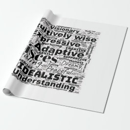 Fisces Word Cloud Zodiac Inspiration Geschenkpapier