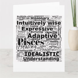 Fisces Word Cloud Zodiac Inspiration Karte