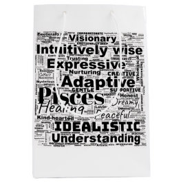 Fisces Word Cloud Zodiac Inspiration Mittlere Geschenktüte