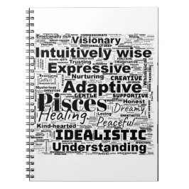 Fisces Word Cloud Zodiac Inspiration Notizblock