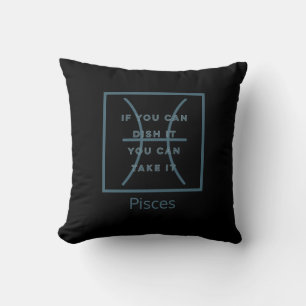 Fisces Zodiac Sign Fusion Zitat Moderner blauer Te Kissen