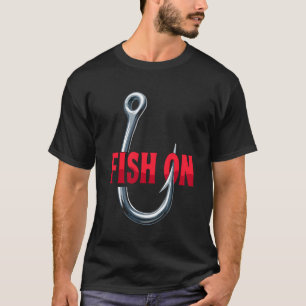 Fisch am Angelhaken Tee Fisch Spaß Fischer Humor 