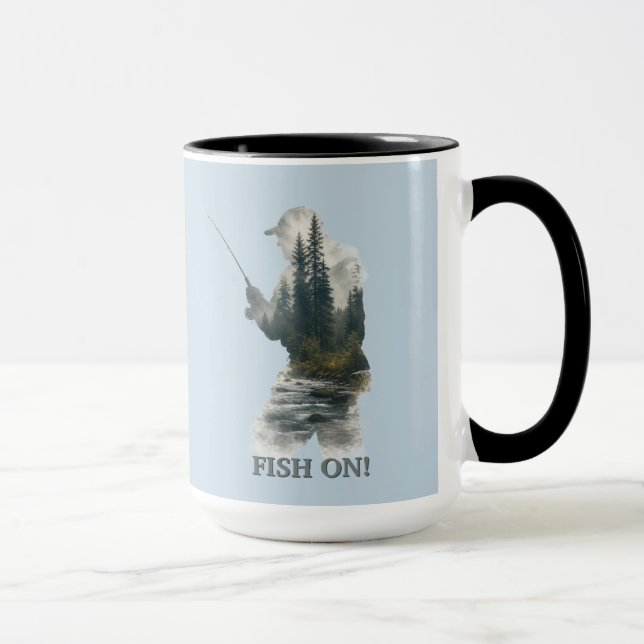 "Fisch am Haken!" Tasse (Rechts)