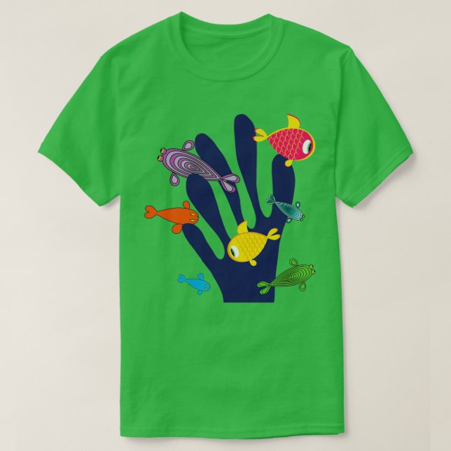 Fisch am Meeresgrund T-Shirt (Design vorne)
