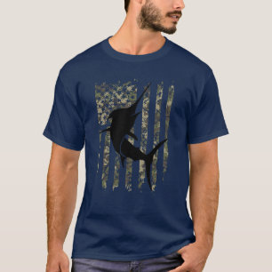 Fisch - Amerikanische Flagge T-Shirt