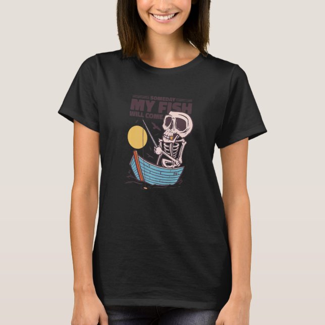Fisch Angel Fischerei  Witz T-Shirt (Vorderseite)