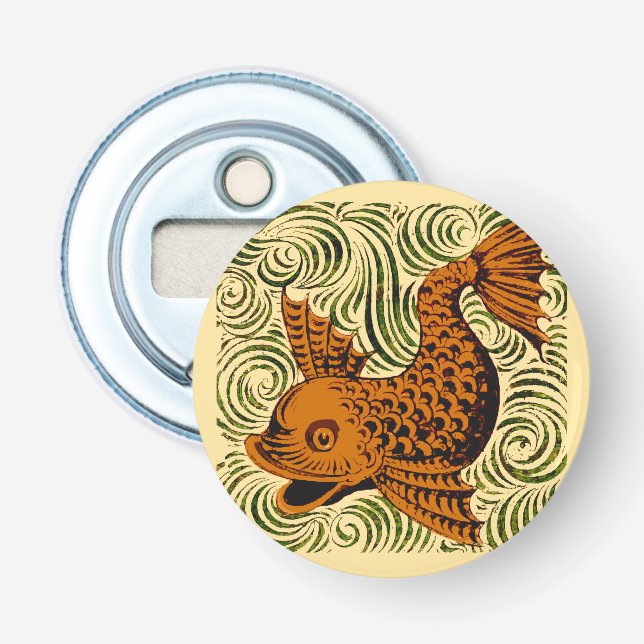 Fisch Antikes Tile Alte Kunst antiken Flaschenöffner (Vorderseite)