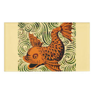 Fisch Antikes Tile Alte Kunst antiken Namenschild
