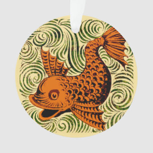 Fisch Antikes Tile Alte Kunst antiken Ornament