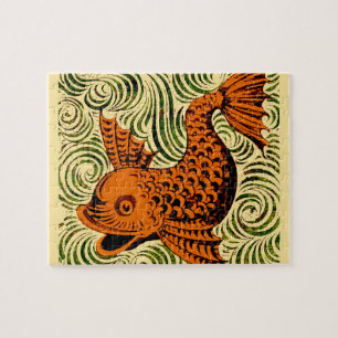 Fisch Antikes Tile Alte Kunst antiken Puzzle