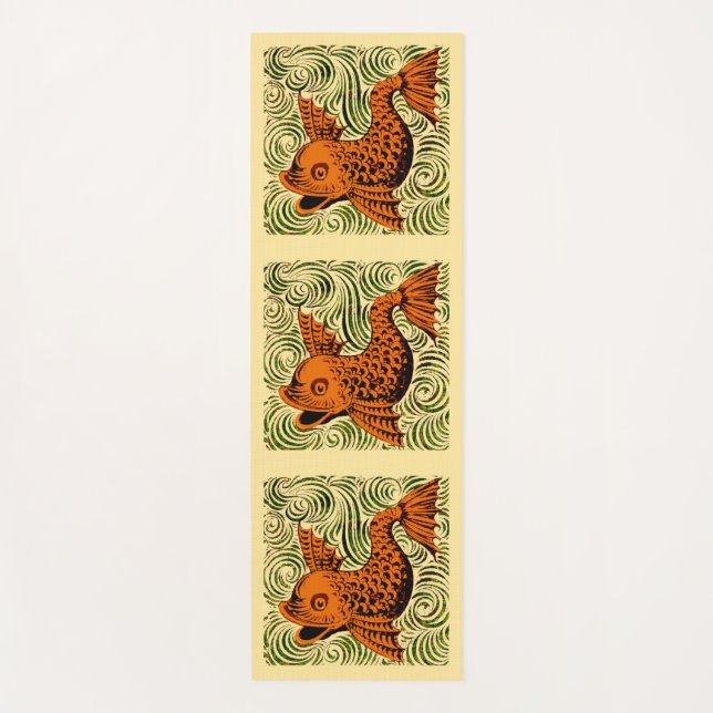 Fisch Antikes Tile Alte Kunst antiken Yogamatte (Vorderseite)