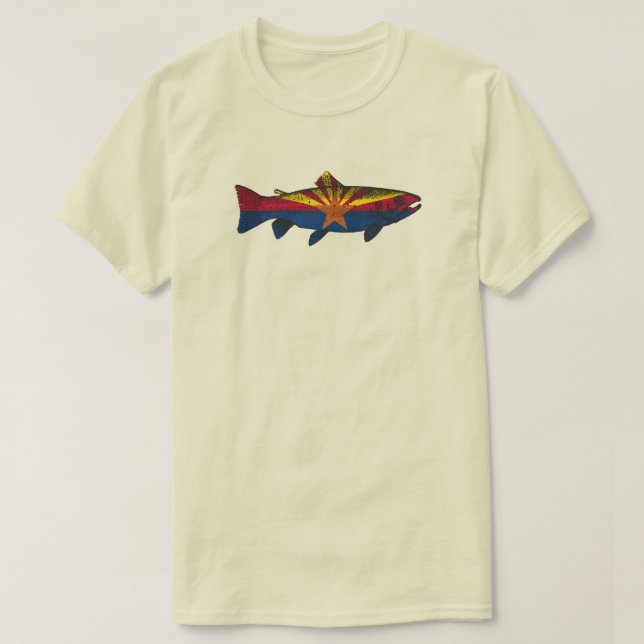 Fisch Arizona Flaggenforelle T-Shirt (Design vorne)
