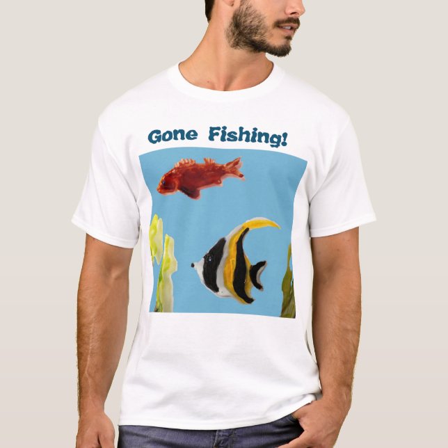 Fisch Art Blue Sea T-Shirt (Vorderseite)