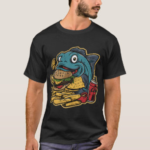 Fisch auf Fast-Food-Diät T-Shirt