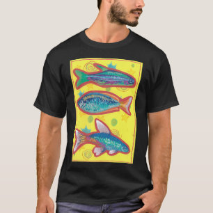 Fisch auf Gelb T-Shirt