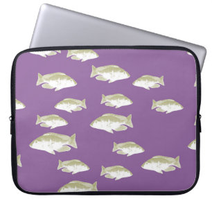 Fisch auf lila laptopschutzhülle