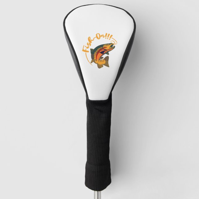 Fisch auf Regenbogenforellen Fischerei Golf Headcover (Vorderseite)