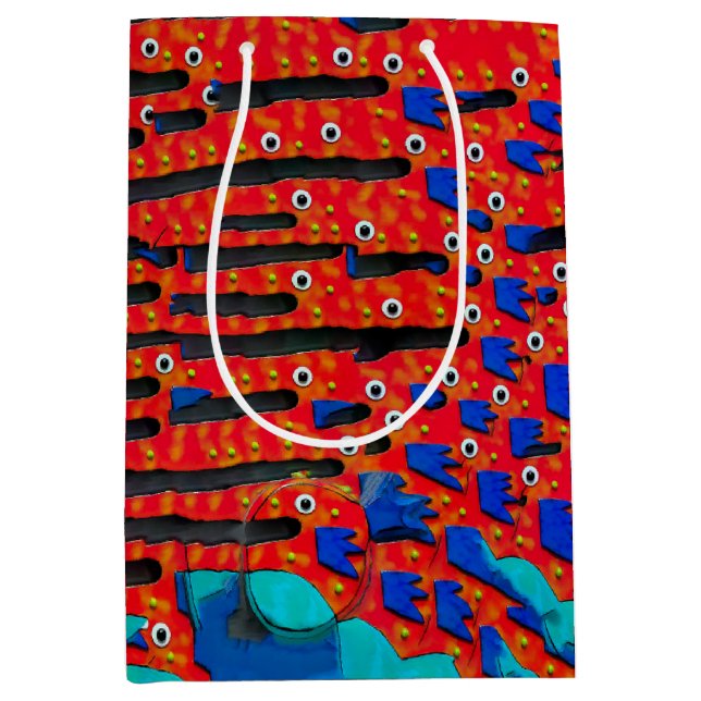 Fisch Auge Abstrakt Mittlere Geschenktüte (Vorderseite)