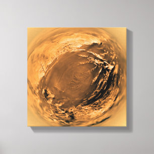 Fisch-Auge Ansicht der Oberfläche des Titanen Leinwanddruck