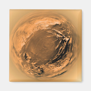 Fisch-Auge Ansicht der Oberfläche des Titanen Magnet