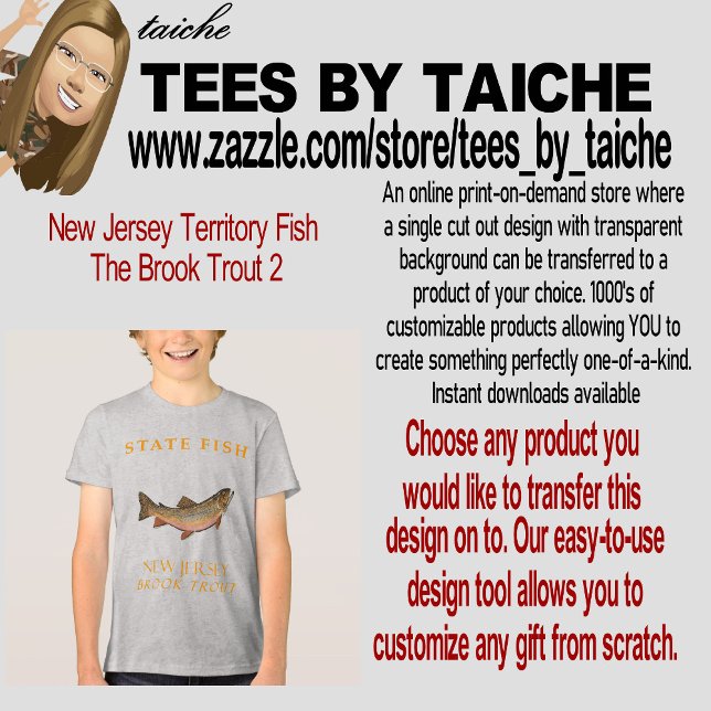 Fisch aus dem Gebiet von New Jersey - Bachforelle  Tri-Blend Shirt (Von Creator hochgeladen)