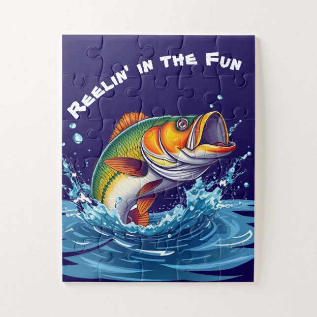 Fisch aus dem Wasser-Eliin im Spaß Puzzle (Vertikal)