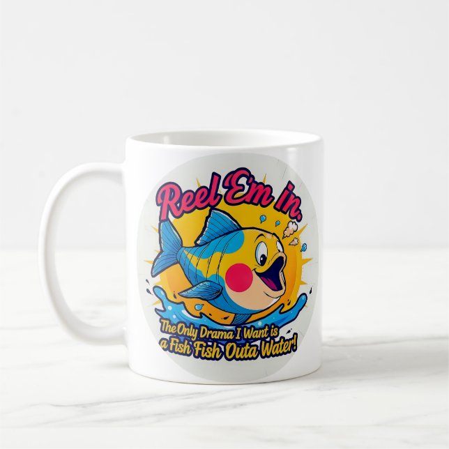 Fisch Außerhalb Des Wassers Spaß Kaffeetasse (Links)