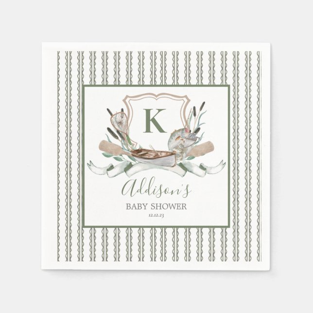 Fisch Baby Dusche Einladung Serviette (Vorderseite)